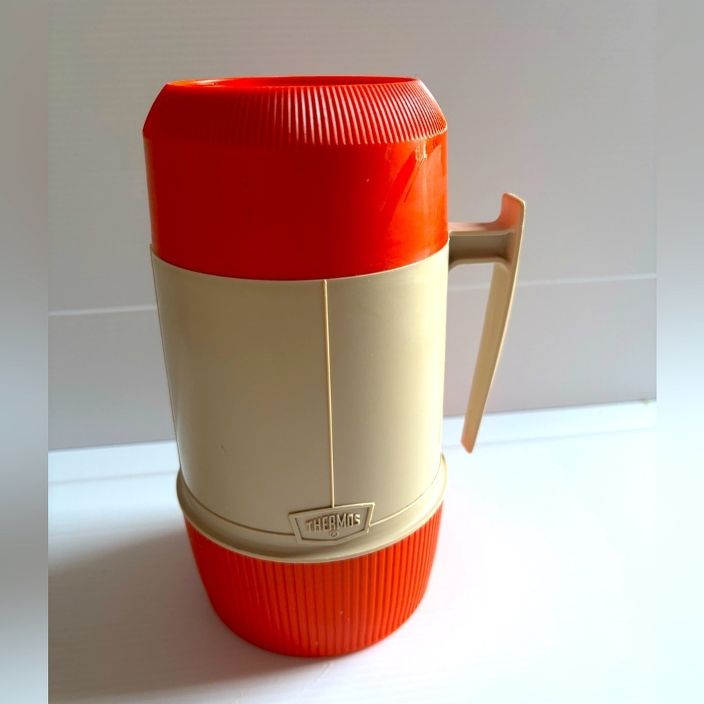 Vintage Retro Orange Thermos 1970s